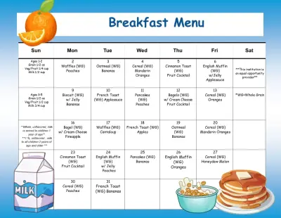 Breakfast Menu