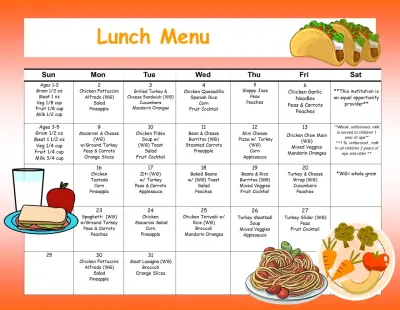 Lunch Menu